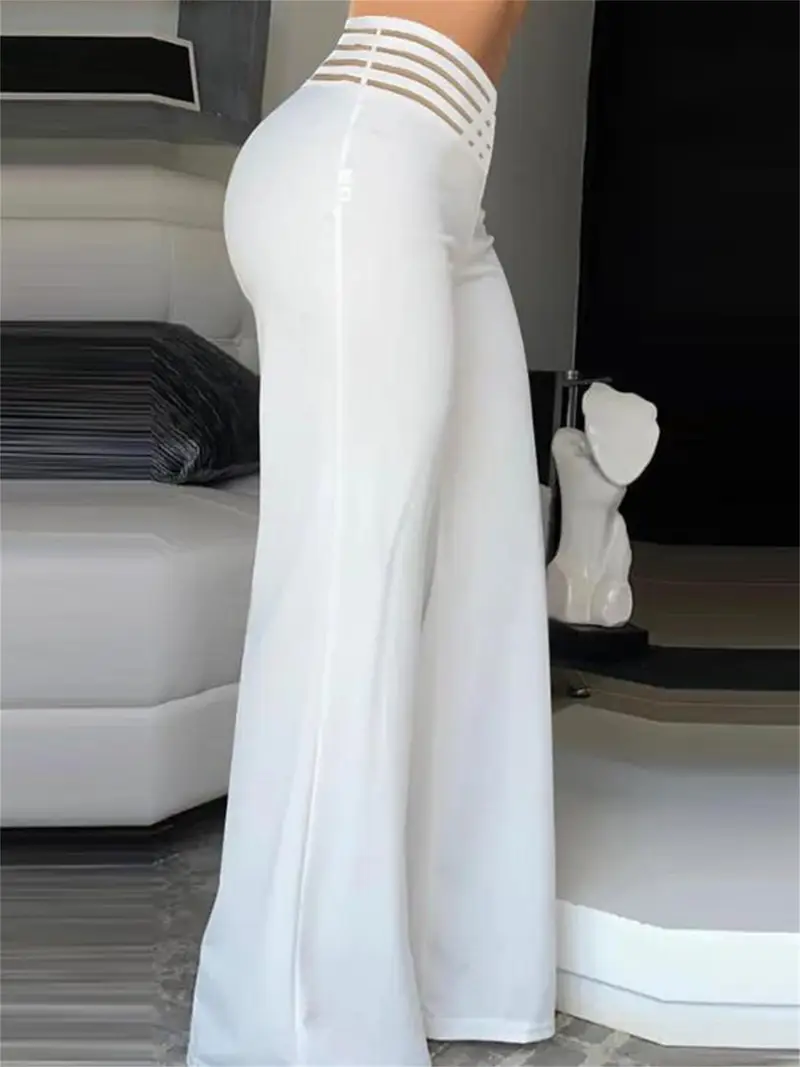 Chic High-Waist Wide Leg Pants for Women - Image 2