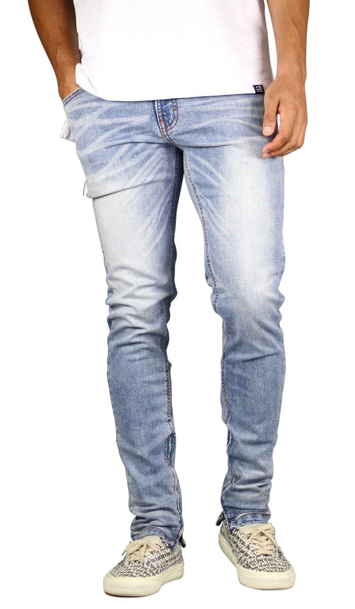 M.Blue Stack Zipper Jeans - Image 5