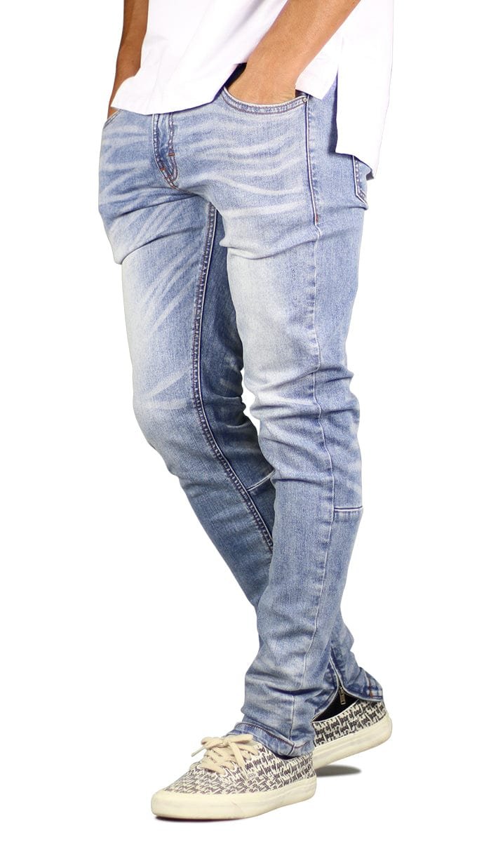 M.Blue Stack Zipper Jeans - Image 6