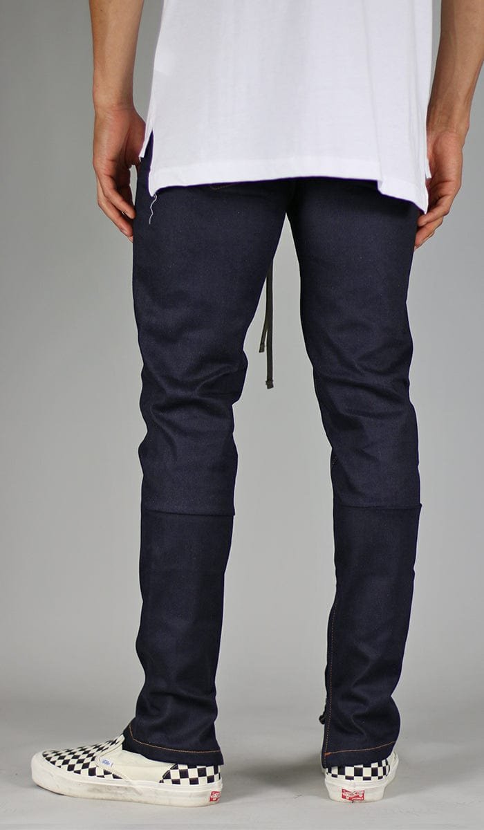 Raw Indigo Stack Zipper Jeans - Image 5