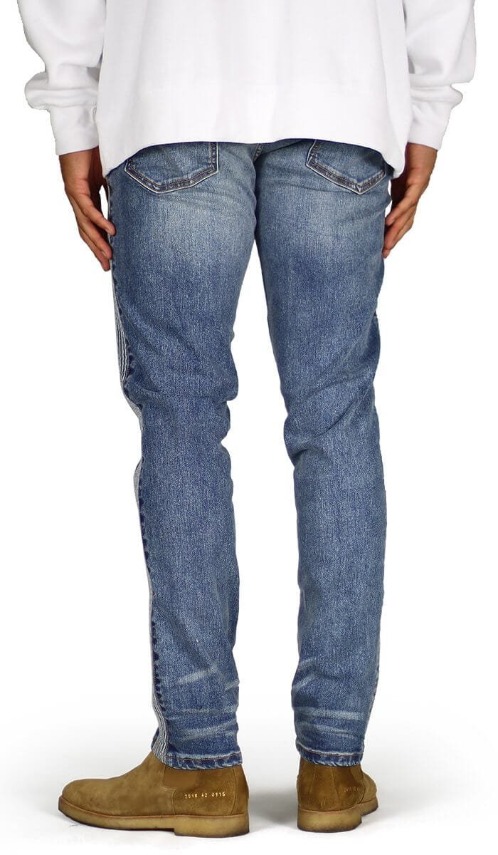 M.Blue Biker Track Jeans - Image 5
