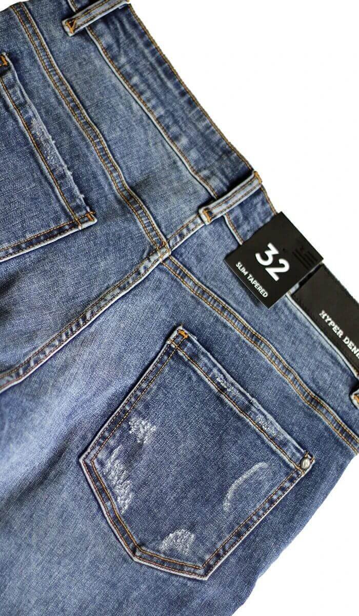 M.Blue Biker Track Jeans - Image 8