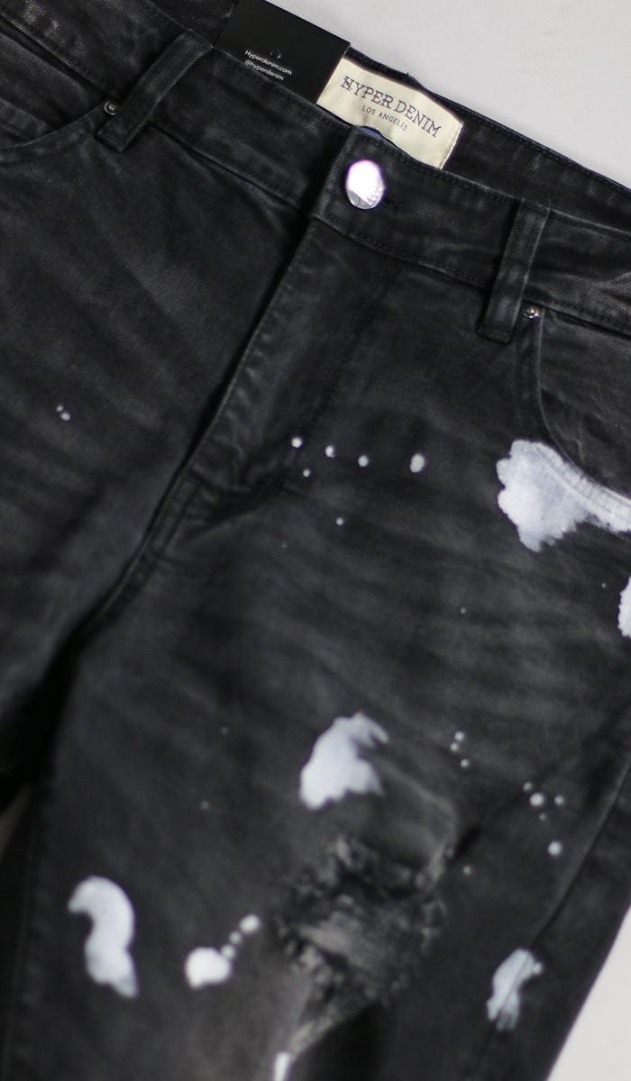 Black Rag Splatter Jeans - Image 7