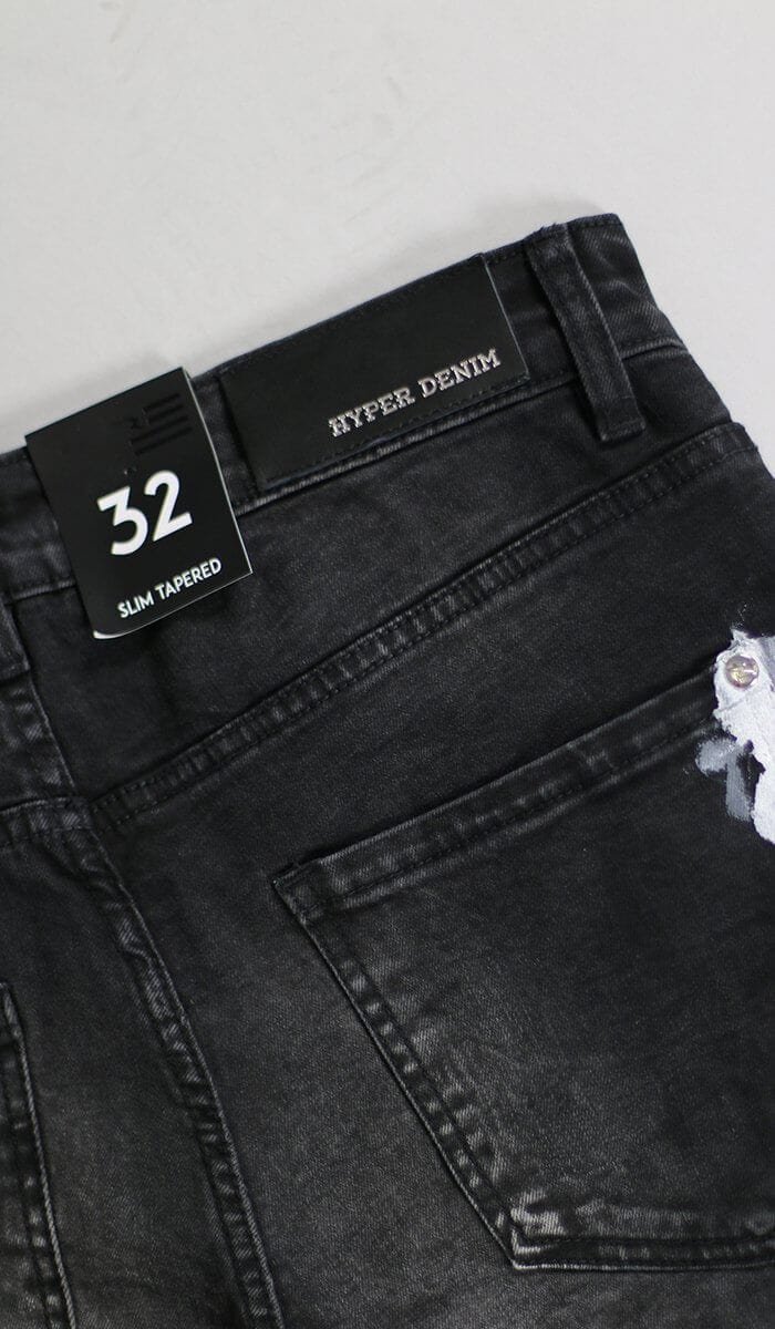 Black Rag Splatter Jeans - Image 9