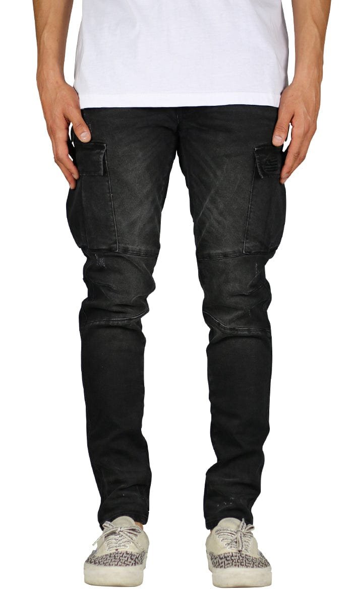 Black Cargo Jeans