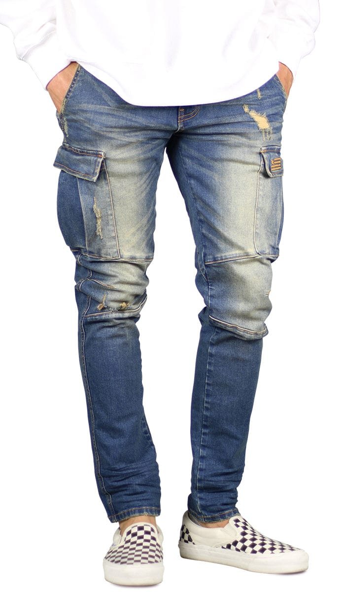 Deep Blue Cargo Jeans - Image 8