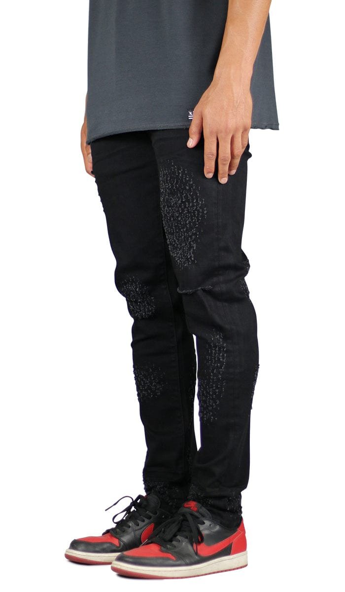 Jet Black Slit Jeans - Image 4