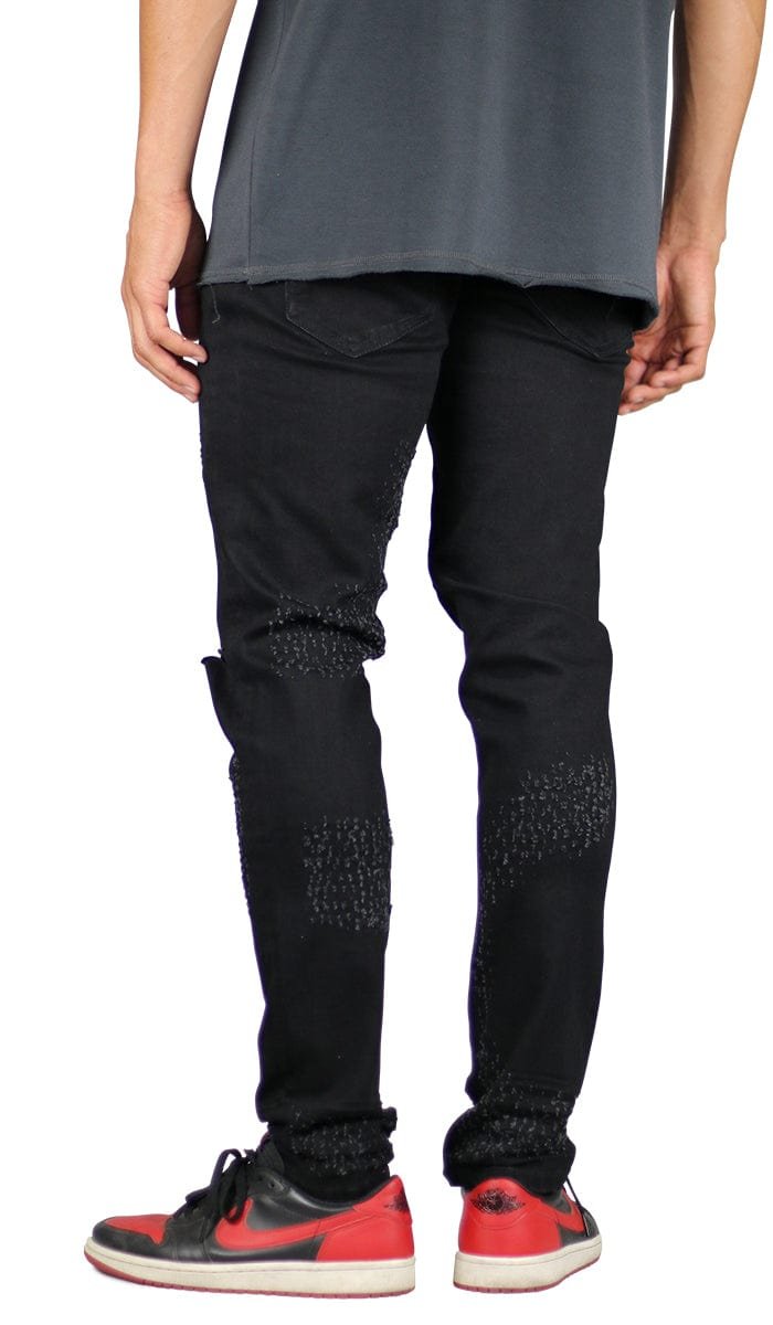 Jet Black Slit Jeans - Image 6