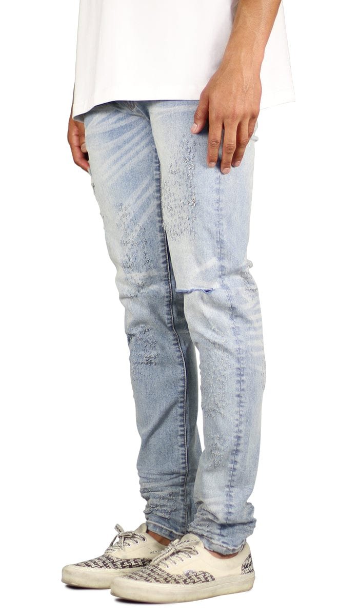 LT.Blue Slit Jeans - Image 4