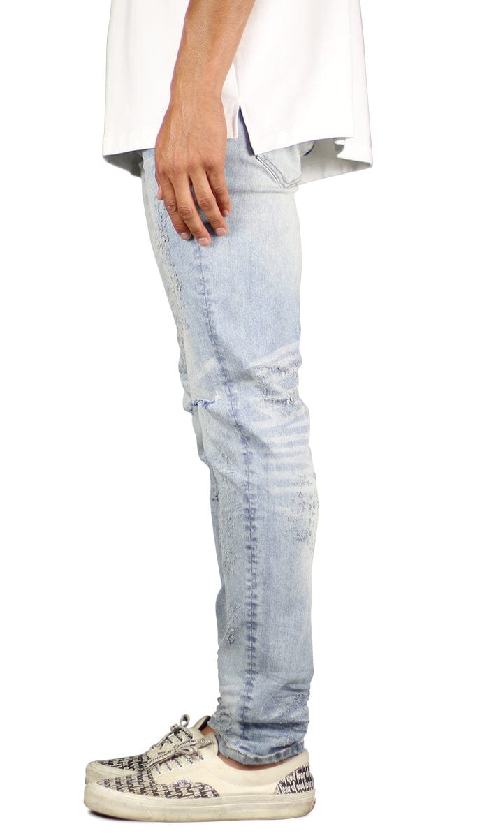 LT.Blue Slit Jeans - Image 5