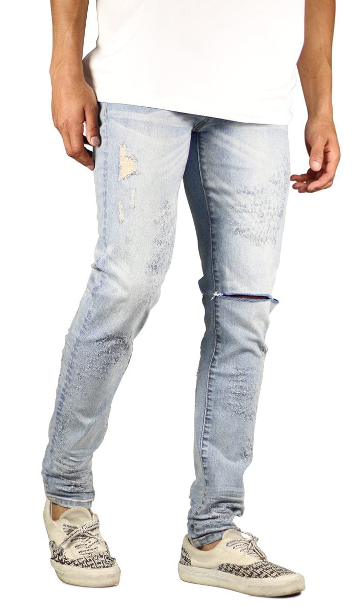 LT.Blue Slit Jeans - Image 3