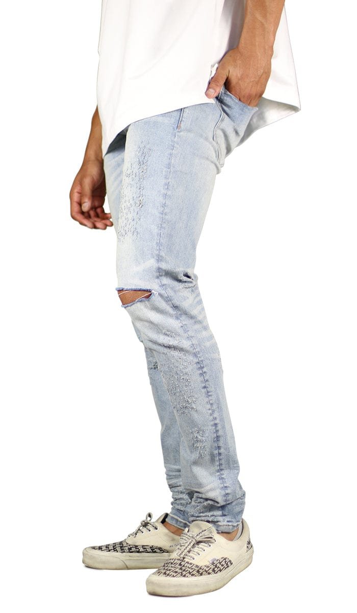 LT.Blue Slit Jeans - Image 7