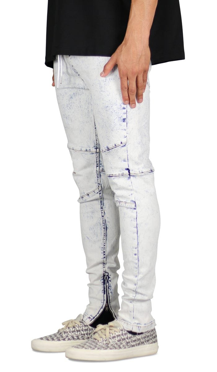 Bleach Blue Gnu Zipper Jeans - Image 2