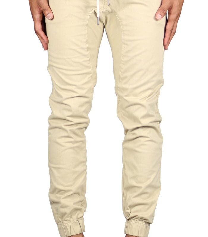 Khaki Drop Crotch Joggers