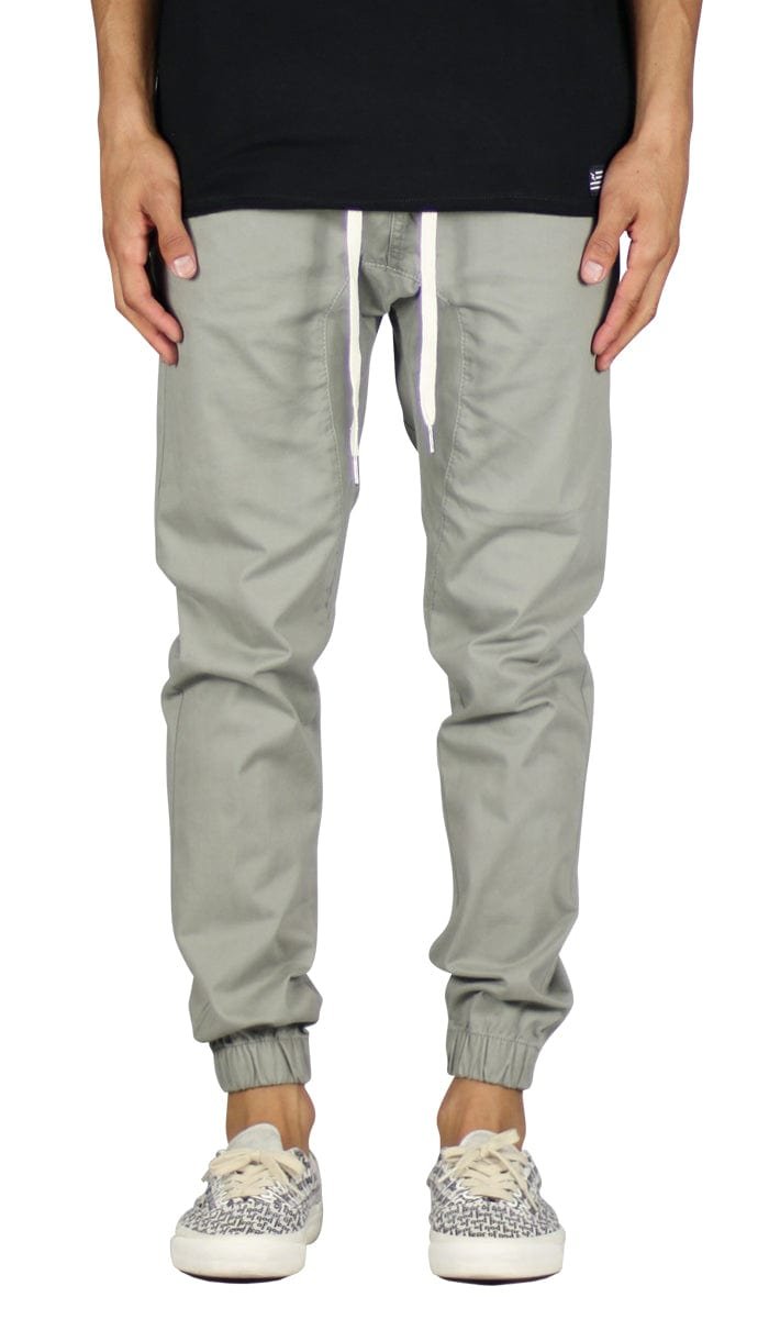 LT. Olive Drop Crotch Joggers
