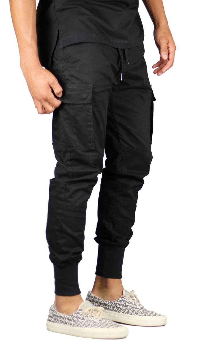 Black Cargo Joggers - Image 3