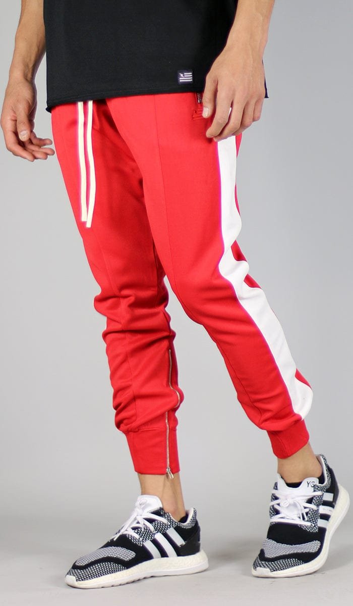 Red Track Zipper Joggers - Image 5