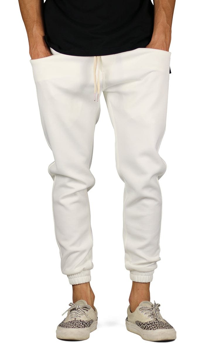 Cream White Neoprene Joggers - Image 5