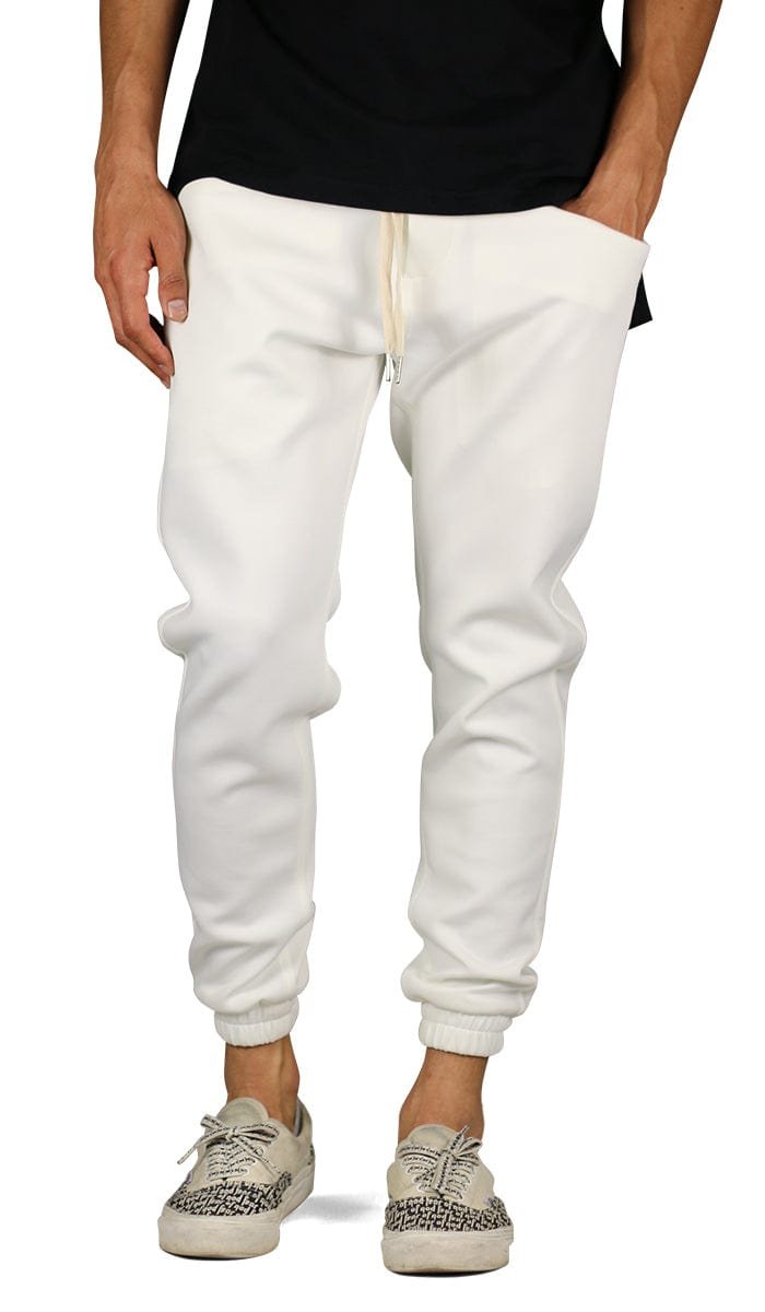 Cream White Neoprene Joggers - Image 6