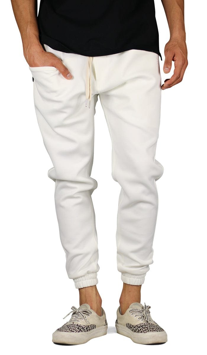 Cream White Neoprene Joggers - Image 7