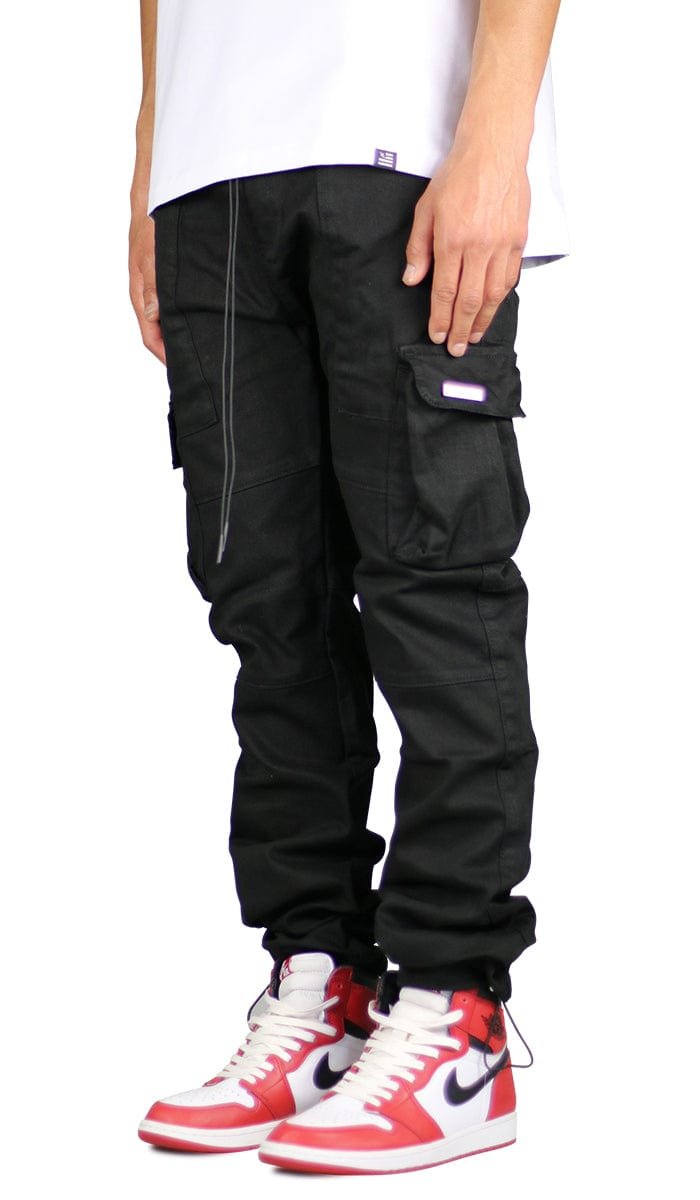 Black Straight Cargo Pants - Image 2