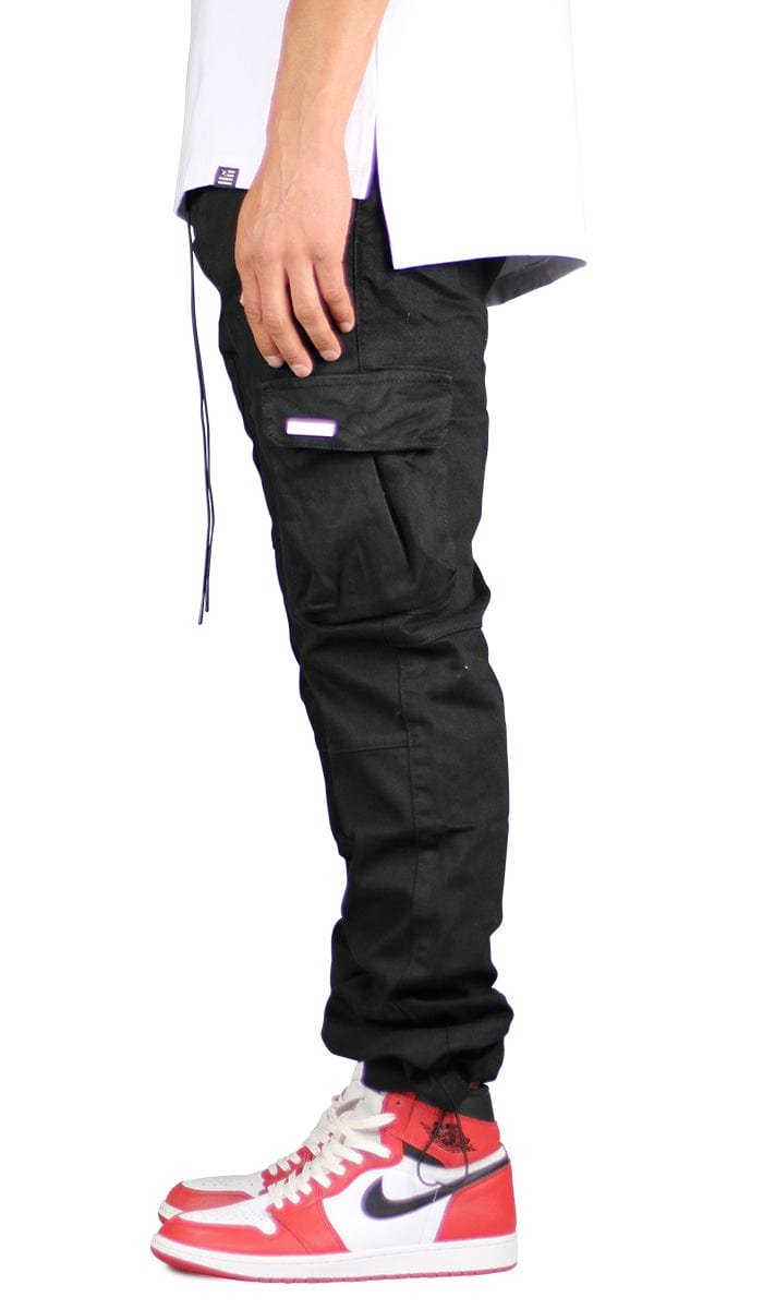 Black Straight Cargo Pants - Image 3