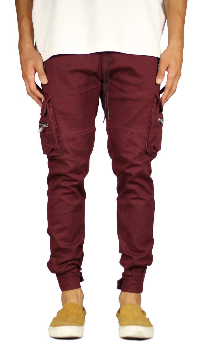 Burgundy Combat Cargo Pants