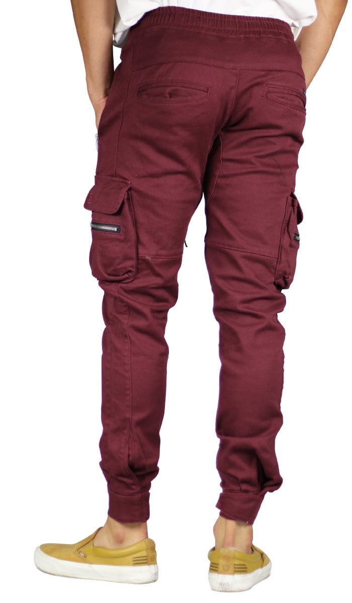 Burgundy Combat Cargo Pants - Image 9