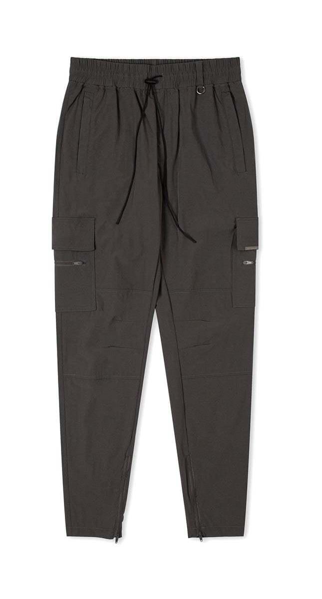 Charcoal Cool Nylon Zipper Pants - Image 5