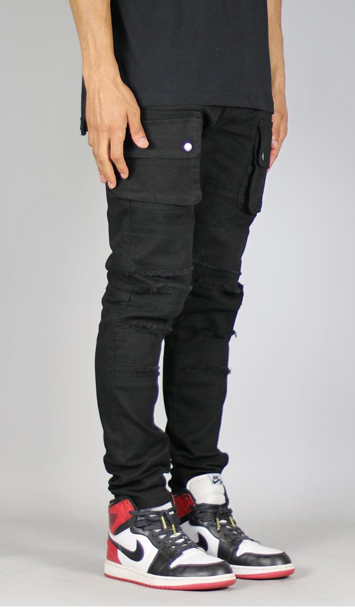 Black Cargo Pants - Image 2