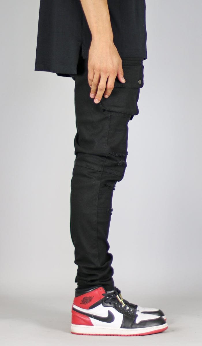 Black Cargo Pants - Image 3