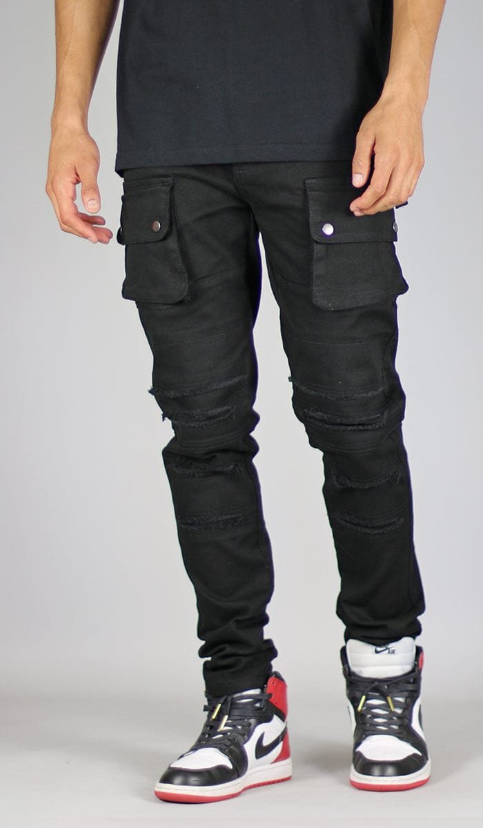 Black Cargo Pants - Image 4