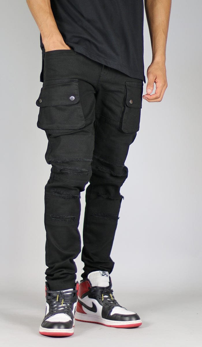 Black Cargo Pants - Image 5