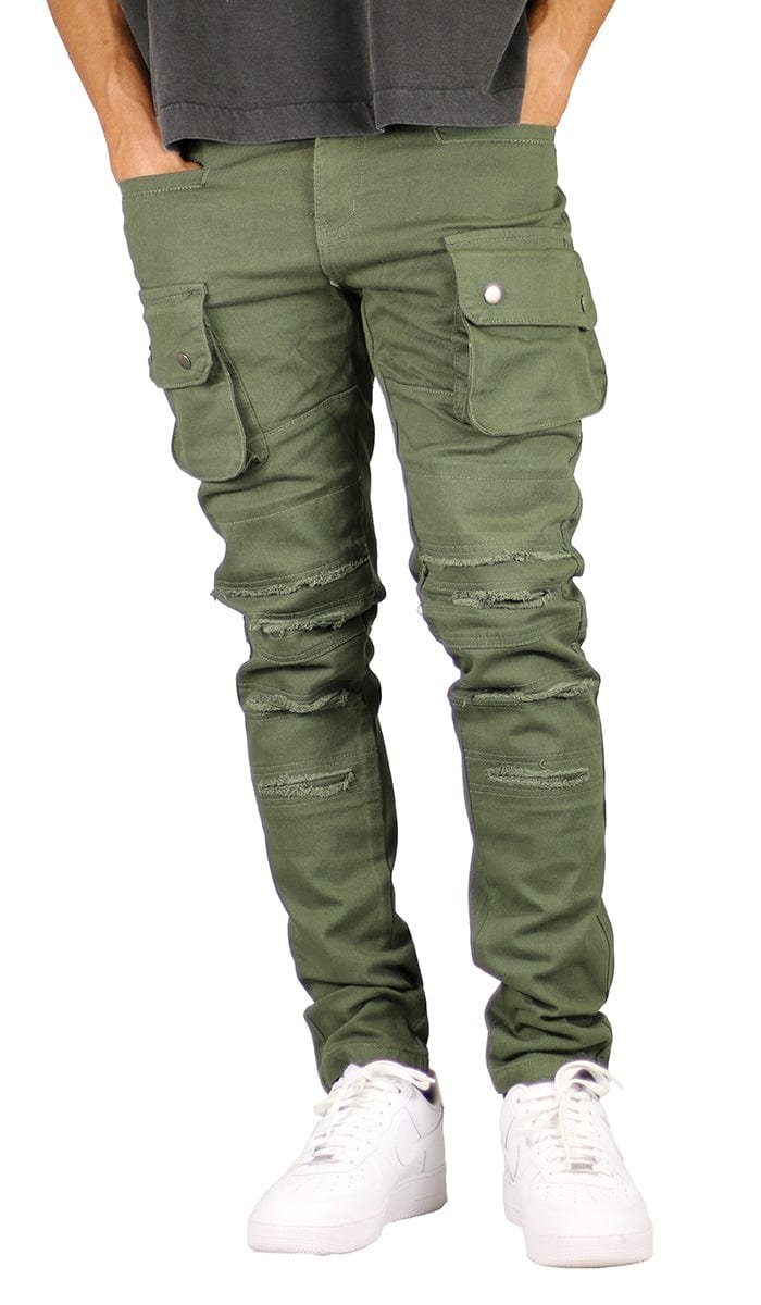Olive Cargo Pants - Image 4