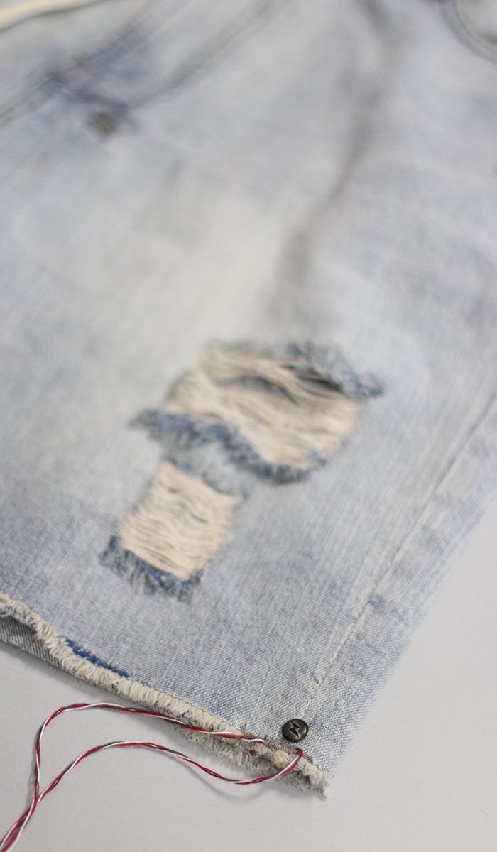 Ripped Denim Shorts - Image 10