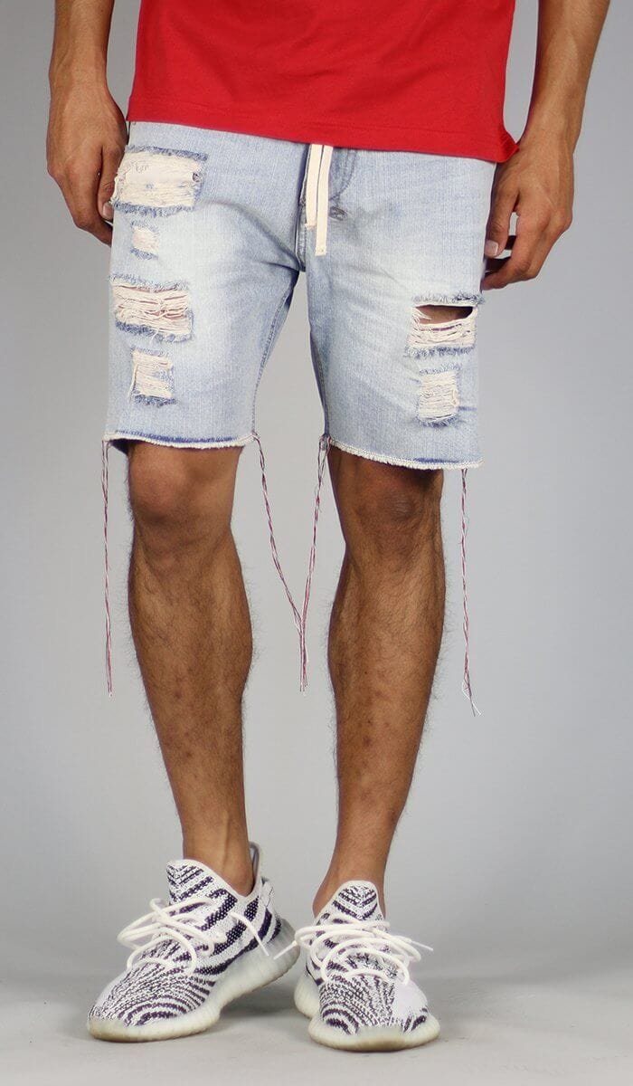 Ripped Denim Shorts - Image 7