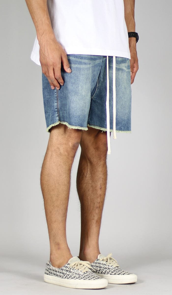 Indigo Drop Denim Shorts - Image 2