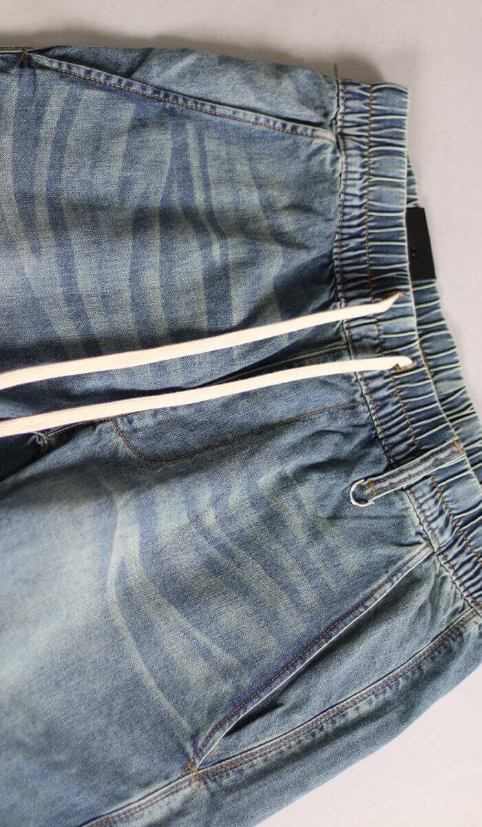 Indigo Drop Denim Shorts - Image 5