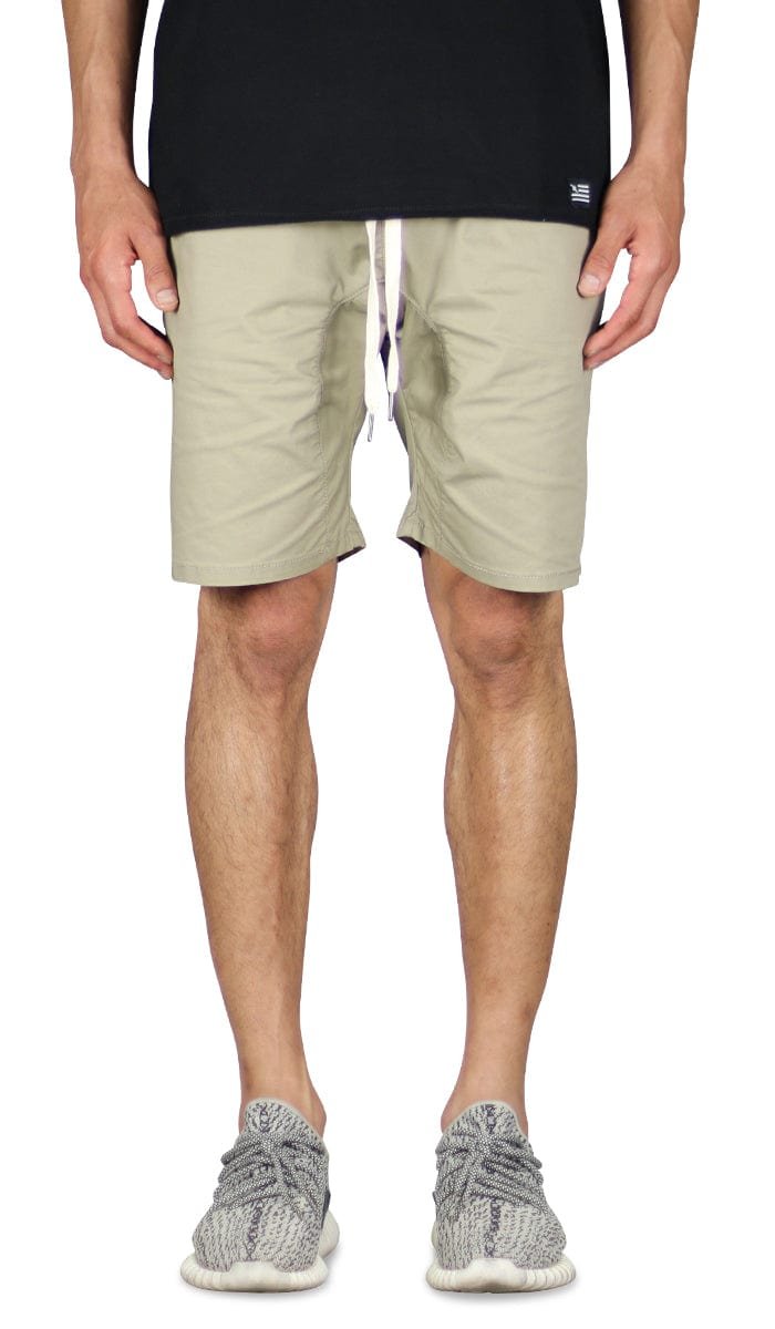 Khaki Drop Crotch Shorts