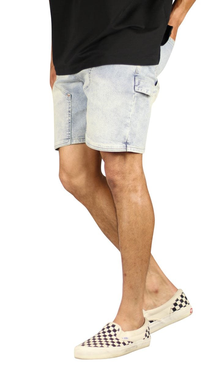 LT. Blue Carpenter Denim Shorts - Image 3