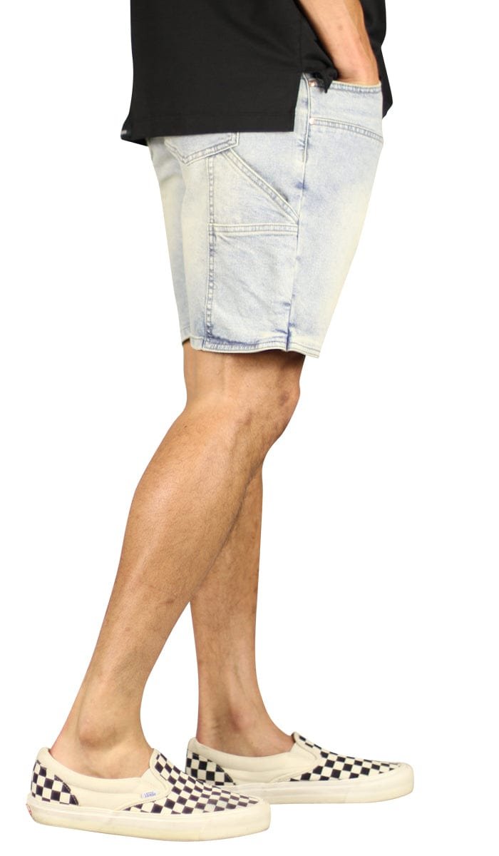 LT. Blue Carpenter Denim Shorts - Image 4