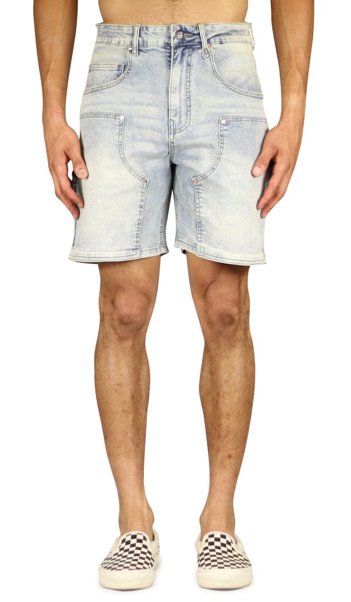 LT. Blue Carpenter Denim Shorts - Image 5