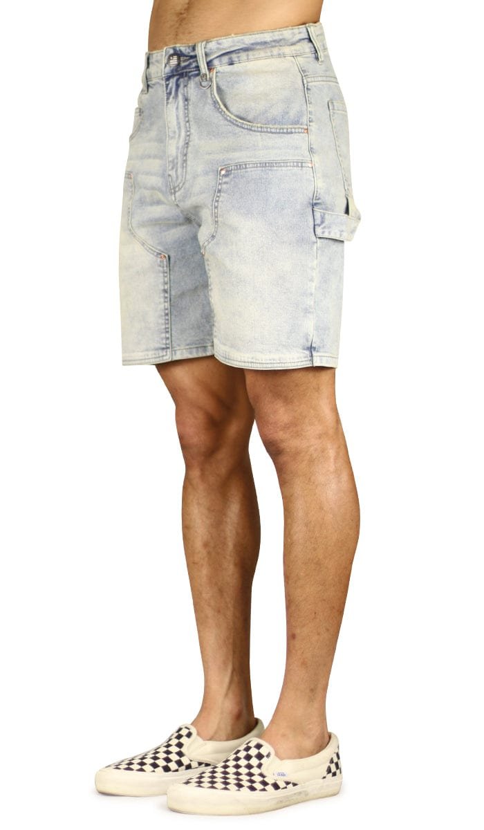 LT. Blue Carpenter Denim Shorts - Image 6