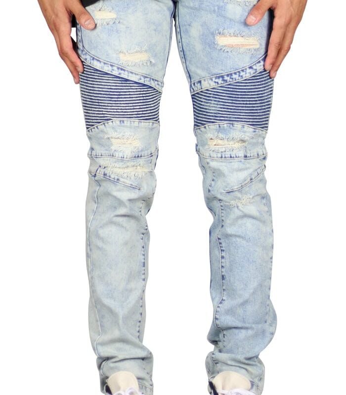 Hyper Blue Ara Biker Jeans