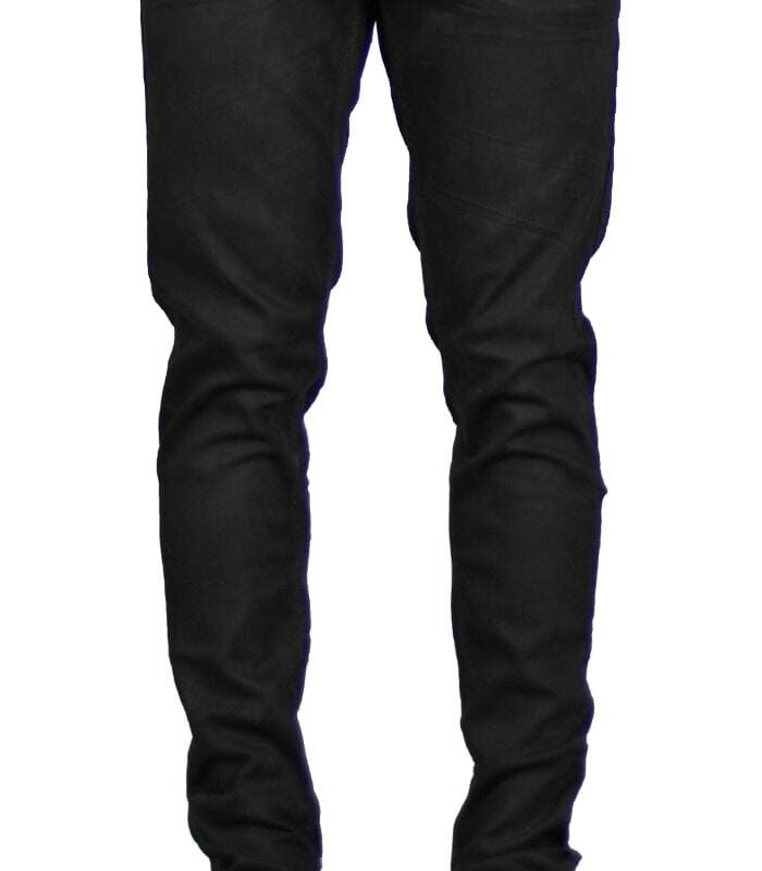 Jet Black Stack Zipper Jeans
