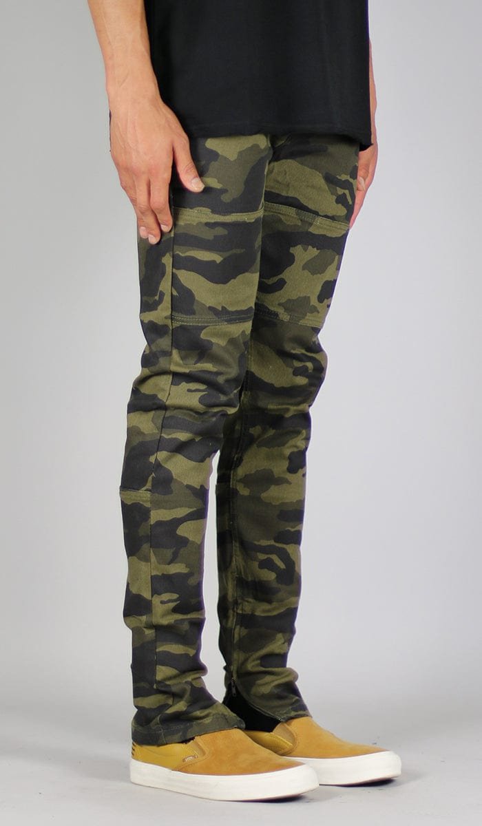 Olive Camo Zipper Pants - Image 2