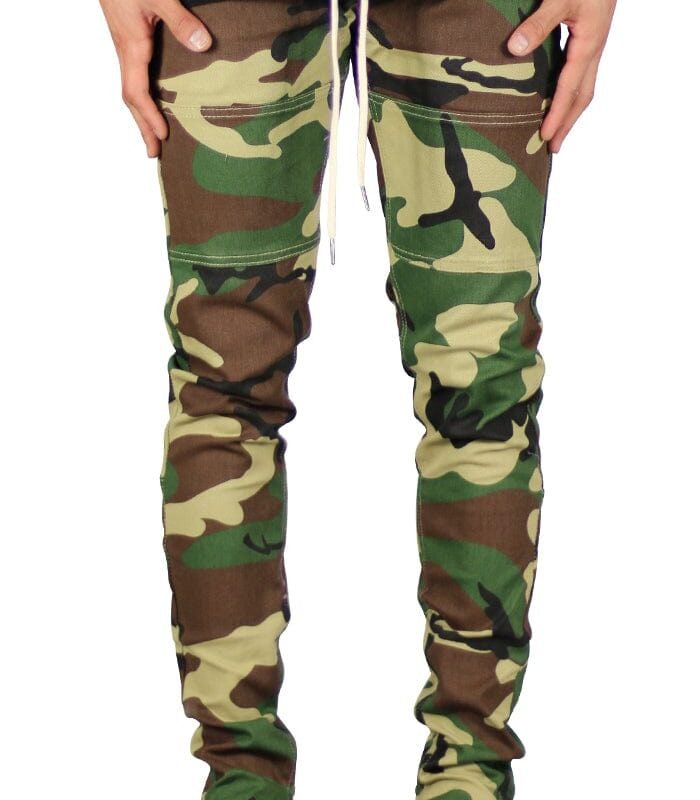 Woodland Camo Zipper Pants