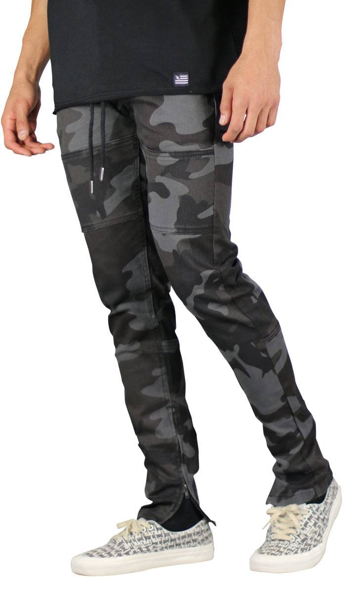 Black Camo Zipper Pants - Image 4