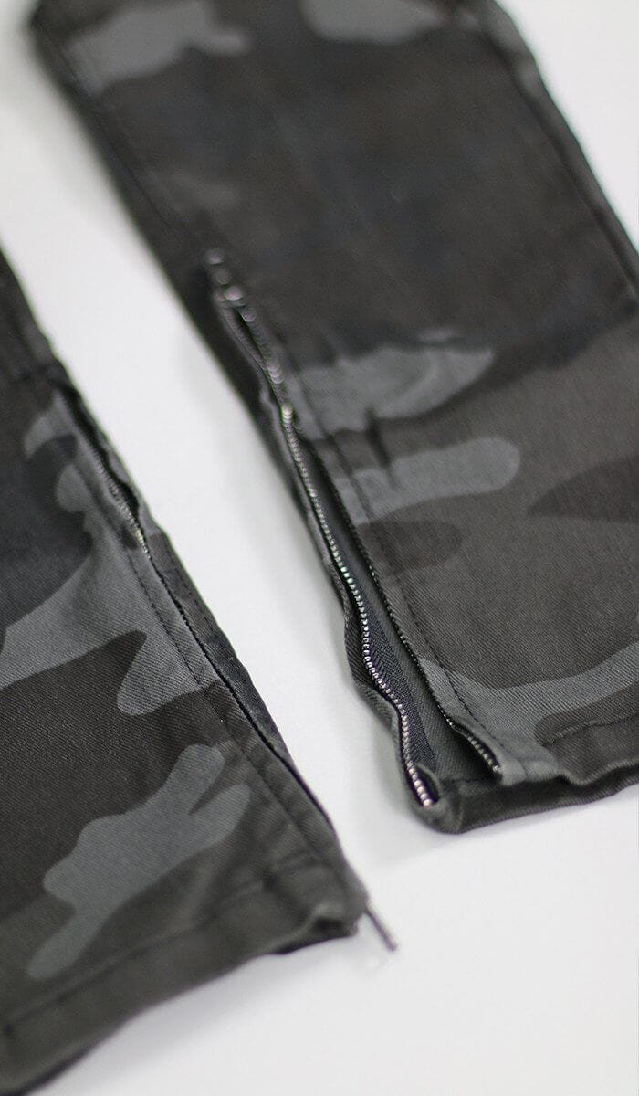 Black Camo Zipper Pants - Image 9