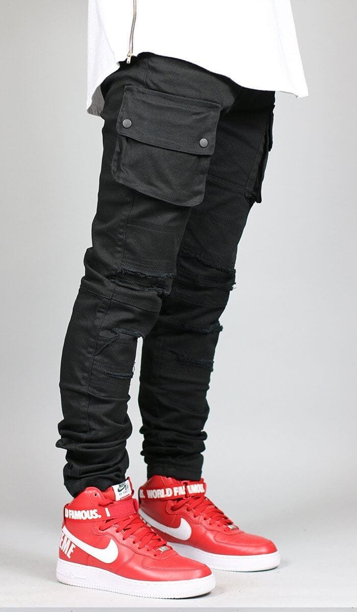 Black Cargo Pants - Image 7